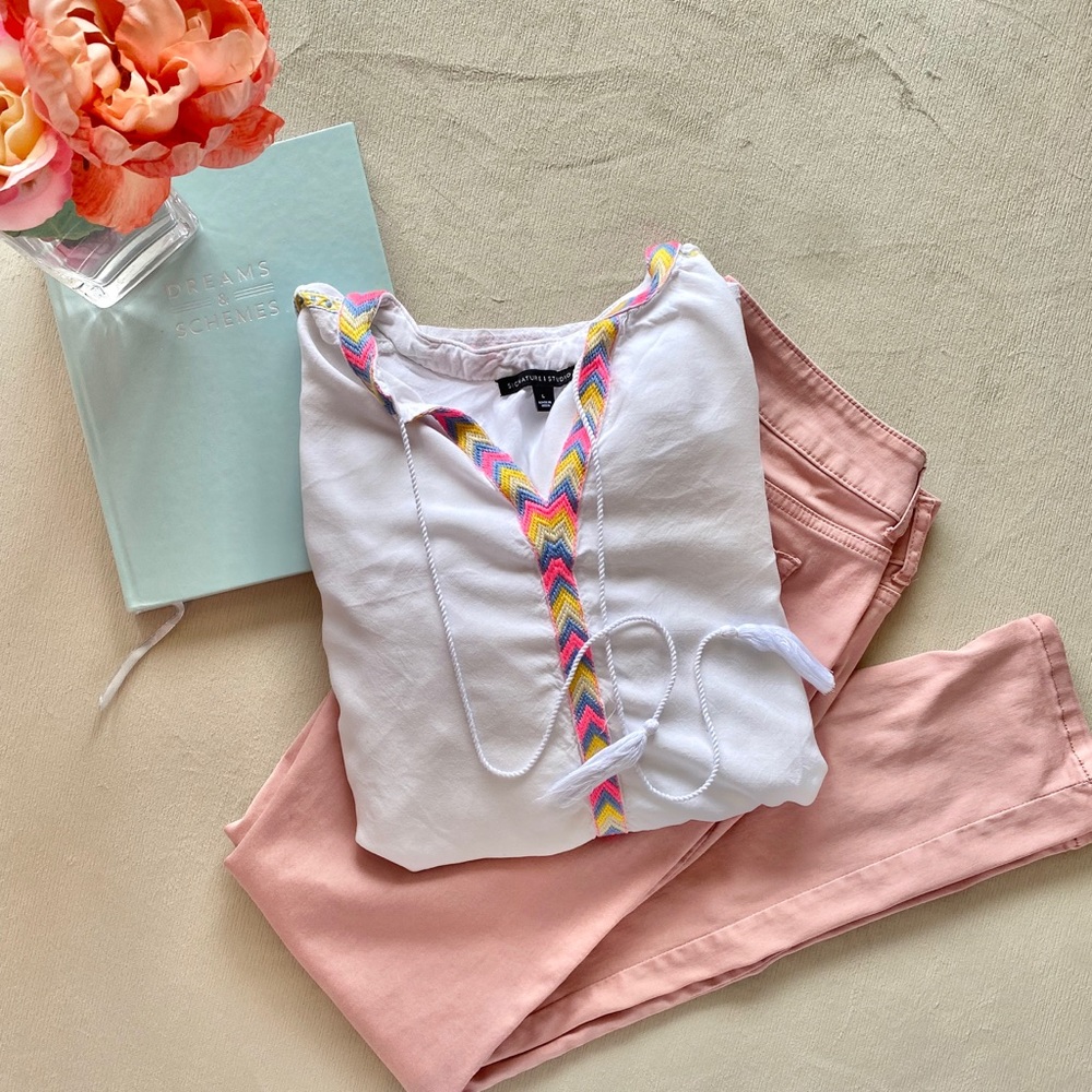 SIGNATURE STUDIO | Tribal Top w/ Tassels | Large